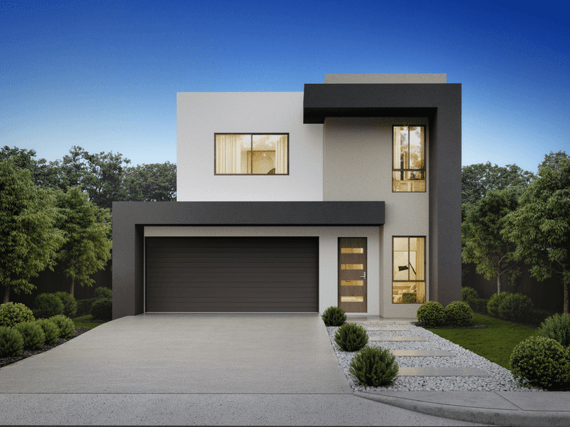 Australian suburban homes on quiet street